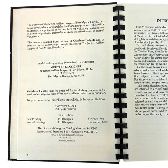 Gulfshore Delights Cookbook Junior Welfare League Fort Myers 1984 Spiral Bound - Picture 4 of 11